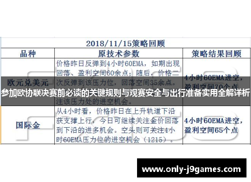 参加欧协联决赛前必读的关键规则与观赛安全与出行准备实用全解详析